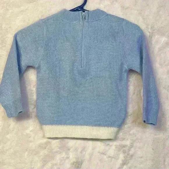 Vintage Baby Boy Two Piece 12 Month Sweater & Vest Classic Winter Theme Snowman - Picture 4 of 9